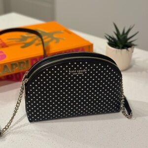 Kate Spade Spencer Metallic Dot Double-Zip Crossbody